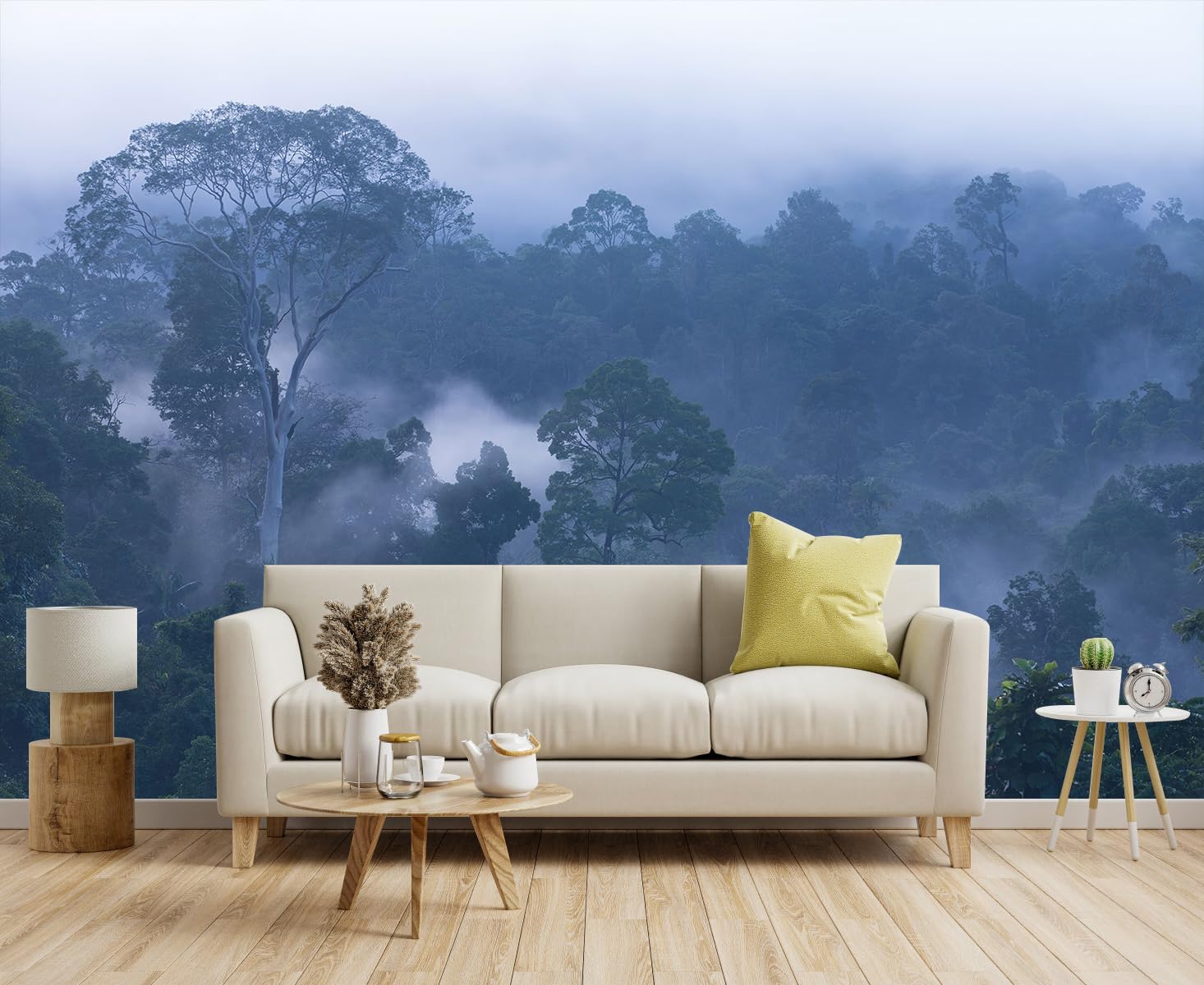 3D Wallpaper Illustration Beige Background Large White Abstract Gold Leaf Flower for Living Room Bedroom Backdrop Decoration（Non-self-Adhesive）