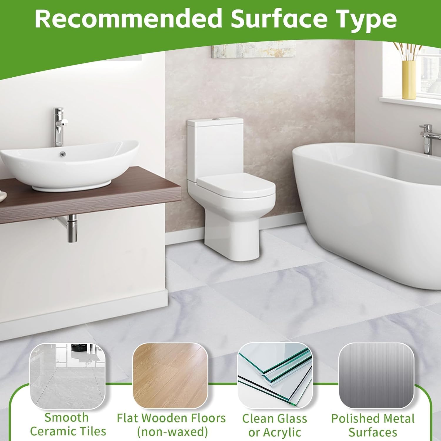 100Pcs Self Adhesive Peel and Stick Floor Tile, 12 x 12 Inch Vinyl FlooringTile Sticker, Waterproof Peel and Stick Floor DIY for Bedroom, Bathroom and Living Room, Marble Style